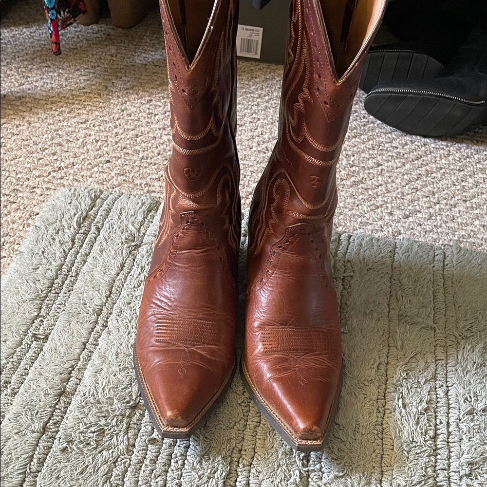 Ariat Tan Leather Western Boots